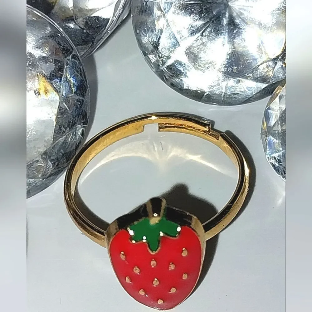 Super cute girls jeweled adjustable ring - Picture 3 of 5